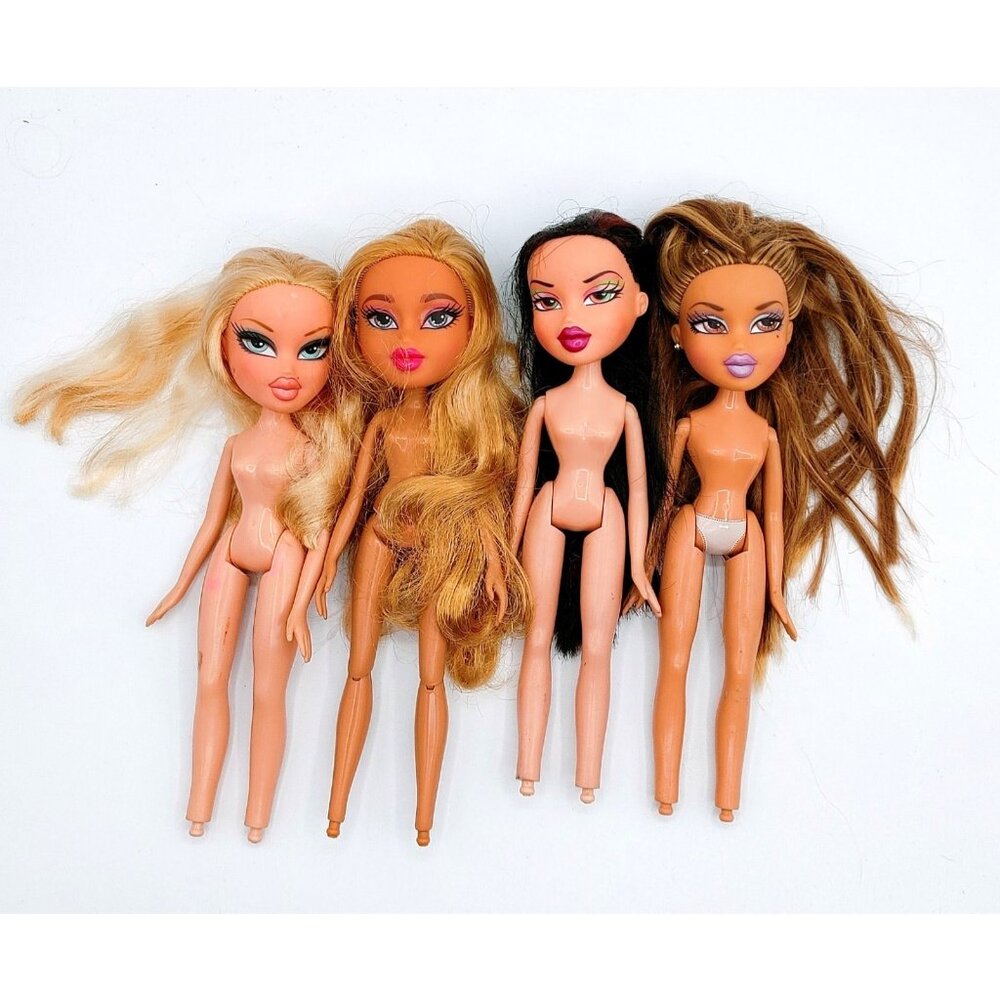 Bratz Dolls MGA Nude As Is Mixed Lot of 4 Vintage Dolls
